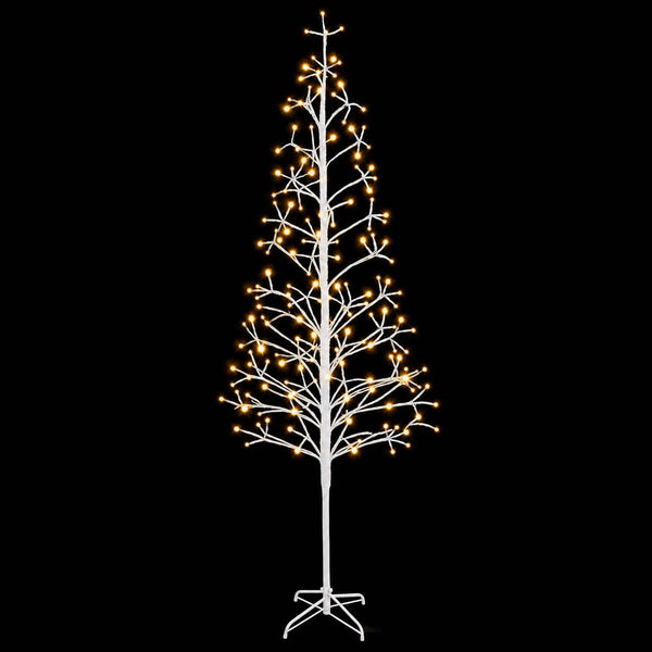 LED-valonauhakuusi valkoinen 210 cm Teräs 228 LEDiä