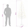 LED-valonauhakuusi valkoinen 210 cm Teräs 228 LEDiä
