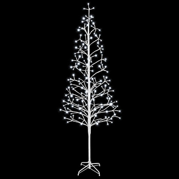 LED-valonauhakuusi valkoinen 47 x 210 cm Teräs 228 LEDiä