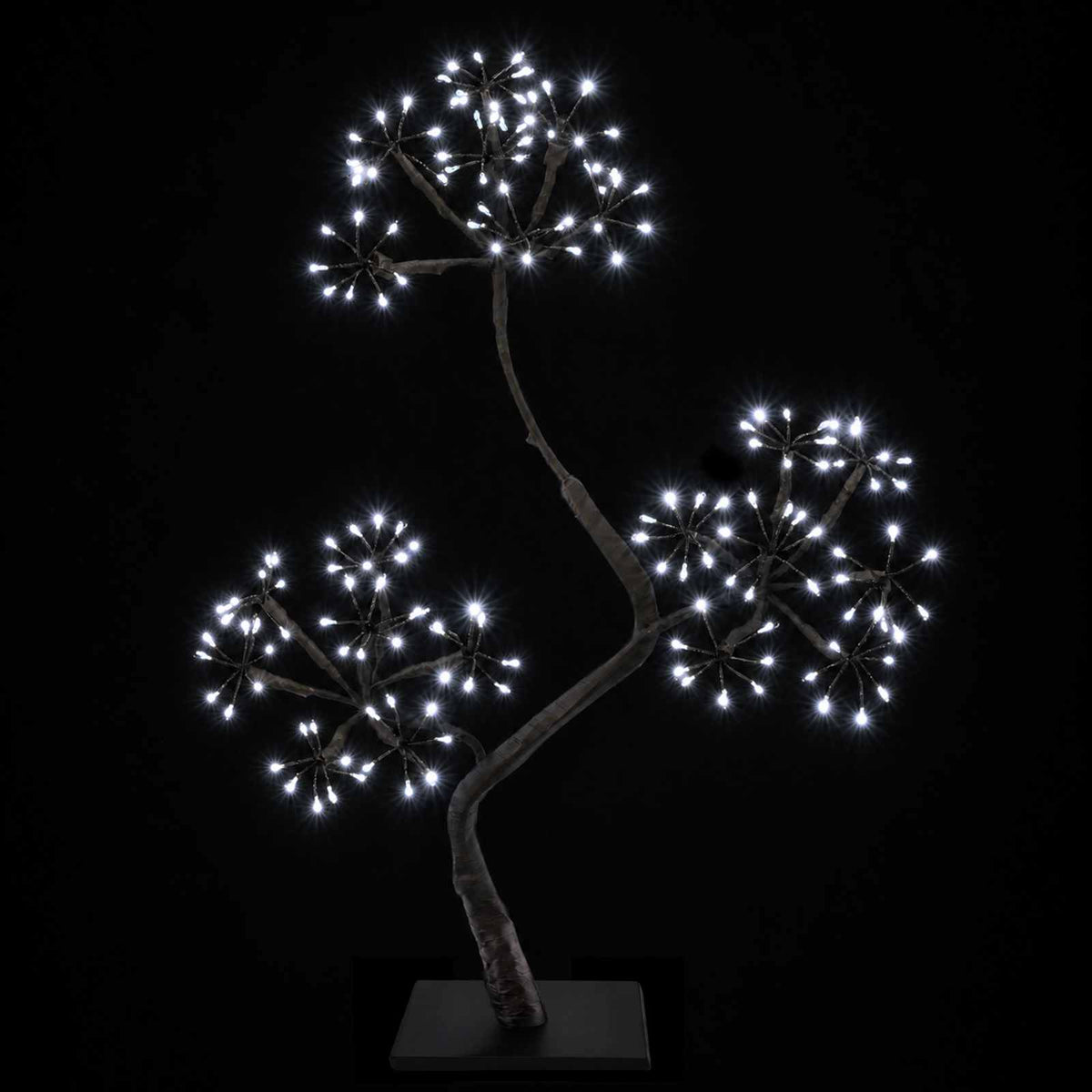 S-muotoinen LED-joulukuusi 2 kpl Musta 18 x 18 x 45 cm Muovi
