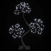 S-muotoinen LED-joulukuusi 2 kpl Musta 18 x 18 x 45 cm Muovi