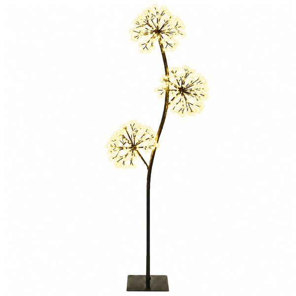 S-muotoinen LED-joulukuusi Musta 18 x 18 x 120 cm Teräs