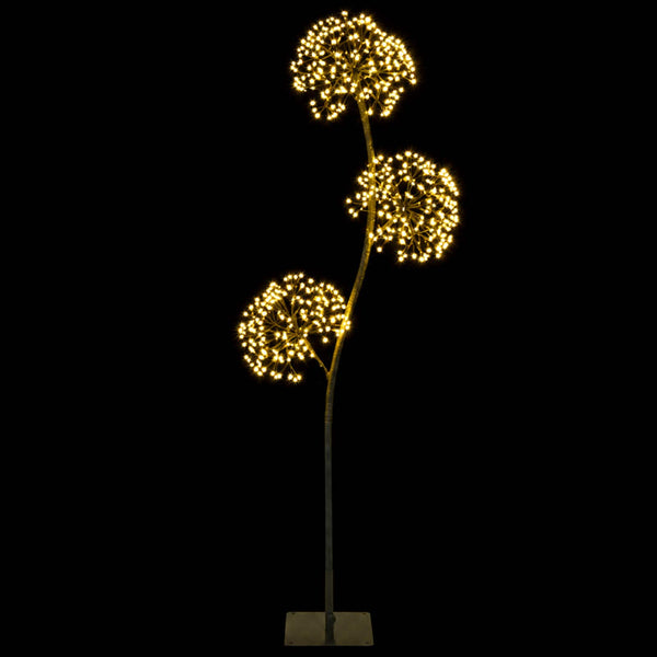 S-muotoinen LED-joulukuusi Musta 18 x 18 x 120 cm Teräs