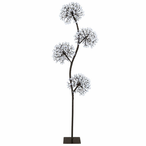 S-muotoinen LED-joulukuusi Musta 18 x 18 x 150 cm Teräs