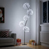 S-muotoinen LED-joulukuusi Musta 20 x 20 x 175 cm Teräs