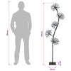 S-muotoinen LED-joulukuusi Musta 20 x 20 x 175 cm Teräs
