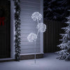 S-muotoinen LED-joulukuusi valkoinen 18 x 18 x 120 cm Teräs
