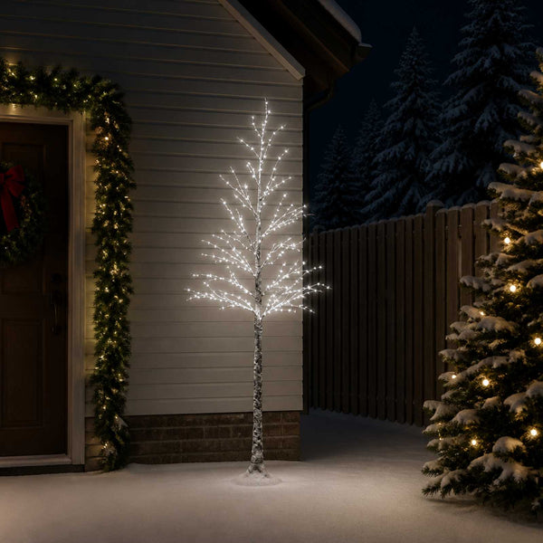Lumipeitteinen LED-joulukuusi Ruskea 25 x 25 x 210 cm Muovi