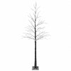 Lumipeitteinen LED-joulukuusi Ruskea 25 x 25 x 210 cm Muovi