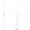 LED-koivujoulukuusi 2 kpl valkoinen 10 x 10 x 58 cm Muovi