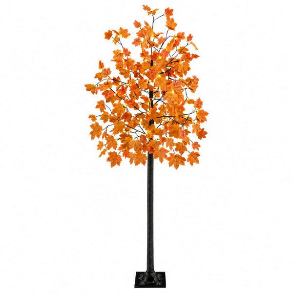 LED-vaahterakoristepuu Ruskea 210 cm Muovi 144 LEDiä