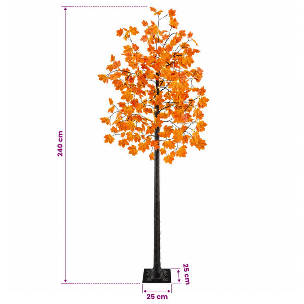 LED-vaahterakoristepuu Ruskea 240 cm Muovi 192 LEDiä