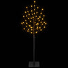 LED-joulupuu Musta 120 cm Teräs 100 LEDiä