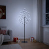 LED-joulupuu Musta 120 cm Teräs 100 LEDiä