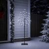 LED-joulupuu Musta 120 cm Teräs 100 LEDiä