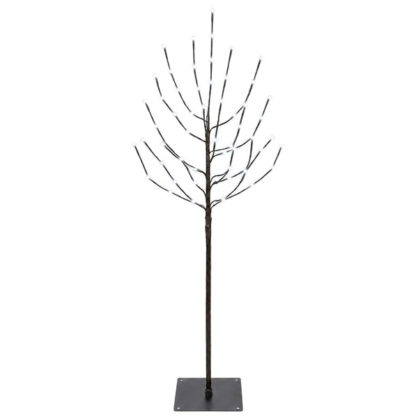 LED-joulupuu Musta 120 cm Teräs 100 LEDiä