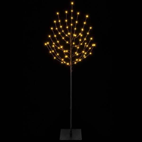 LED-joulupuu Musta 18 x 18 x 150 cm Teräs 140 LEDiä