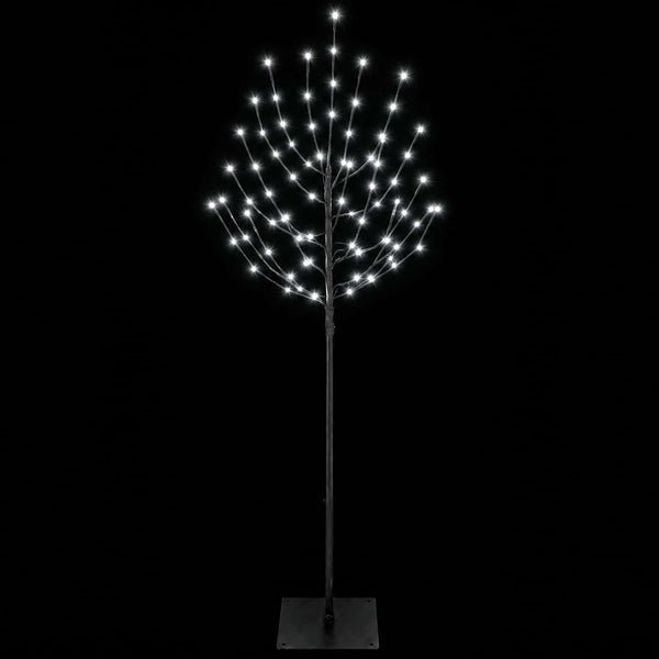 LED-joulupuu Musta 150 cm Teräs 140 LEDiä