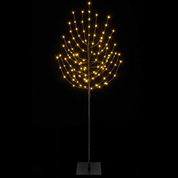 LED-joulupuu Musta 20 x 20 x 180 cm Teräs 160 LEDiä