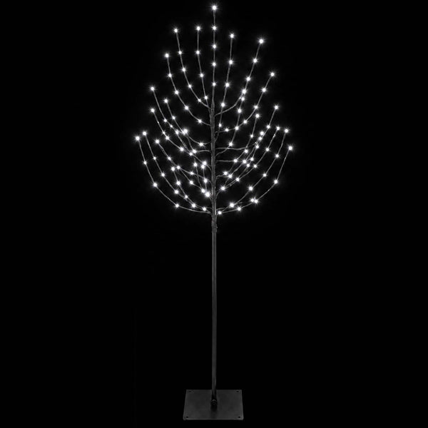 LED-joulupuu Musta 20 x 20 x 180 cm Teräs 160 LEDiä