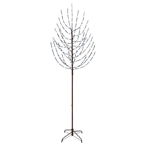LED-joulupuu Musta 210 cm Teräs 180 LEDiä