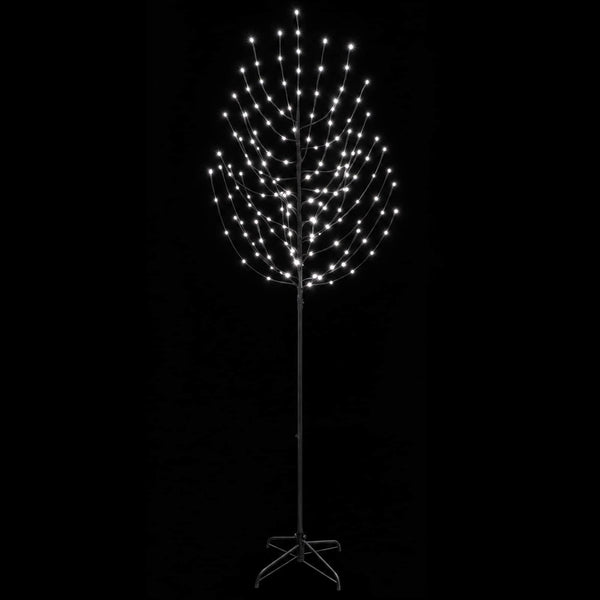 LED-joulupuu Musta 210 cm Teräs 180 LEDiä