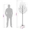 LED-joulupuu Musta 210 cm Teräs 180 LEDiä