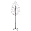 LED-joulupuu Musta 240 cm Teräs 220 LEDiä