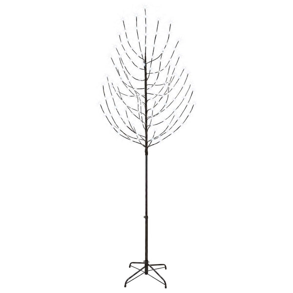 LED-joulupuu Musta 240 cm Teräs 220 LEDiä