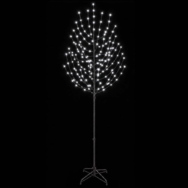 LED-joulupuu Musta 240 cm Teräs 220 LEDiä