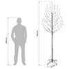 LED-joulupuu Musta 240 cm Teräs 220 LEDiä