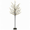 LED-pallovalopuu Musta 18 x 18 x 120 cm Teräs 150 LEDiä