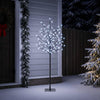 LED-pallovalopuu Musta 18 x 18 x 120 cm Teräs 150 LEDiä
