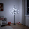 LED-pallovalopuu Musta 18 x 18 x 120 cm Teräs 150 LEDiä