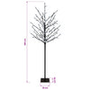 LED-pallovalopuu Musta 18 x 18 x 120 cm Teräs 150 LEDiä
