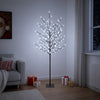 LED-pallovalopuu Musta 150 cm Teräs 185 LEDiä