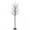 LED-pallovalopuu Musta 180 cm Teräs 220 LEDiä