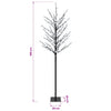 LED-pallovalopuu Musta 180 cm Teräs 220 LEDiä