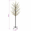 LED-pallovalopuu Musta 210 cm Teräs 250 LEDiä