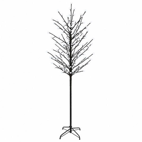 LED-pallovalopuu Musta 47 x 210 cm Teräs 250 LEDiä