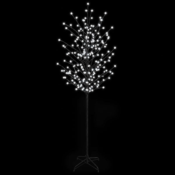 LED-pallovalopuu Musta 47 x 210 cm Teräs 250 LEDiä