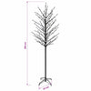 LED-pallovalopuu Musta 47 x 210 cm Teräs 250 LEDiä