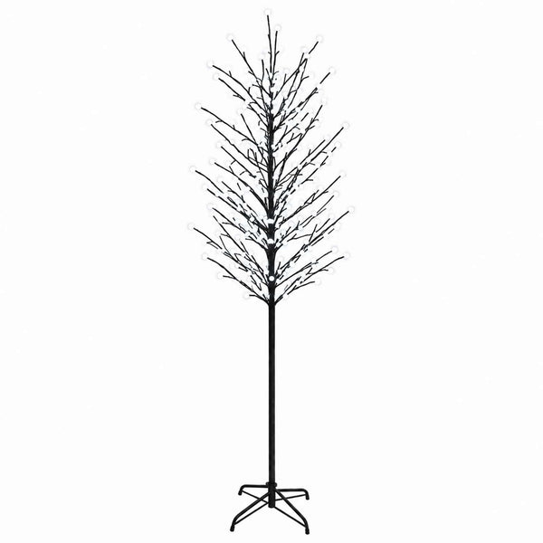 LED-pallovalopuu Musta 240 cm Teräs 280 LEDiä