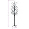 LED-pallovalopuu Musta 240 cm Teräs 280 LEDiä