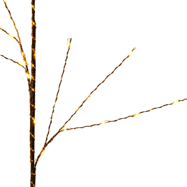 LED-koristeoksa kupari 3 kpl Ruskea 62 cm Teräs 165 LEDiä
