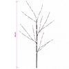 LED-koristeoksa kupari 3 kpl Ruskea 62 cm Teräs 165 LEDiä