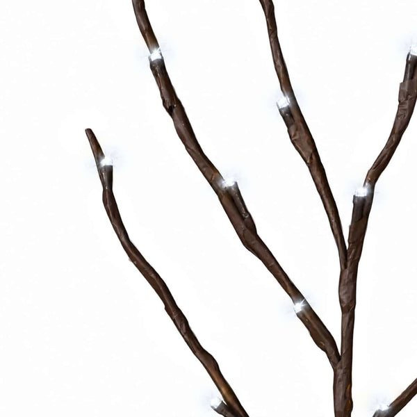 LED-koristeoksa kupari 3 kpl Ruskea 62 cm Teräs 60 LEDiä
