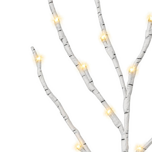 LED-koristeoksa kupari 3 kpl valkoinen 62 cm Teräs 60 LEDiä
