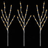 LED-koristeoksa kupari 3 kpl valkoinen 62 cm Teräs 60 LEDiä