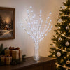 LED-koristeoksa kupari 3 kpl valkoinen 62 cm Teräs 60 LEDiä